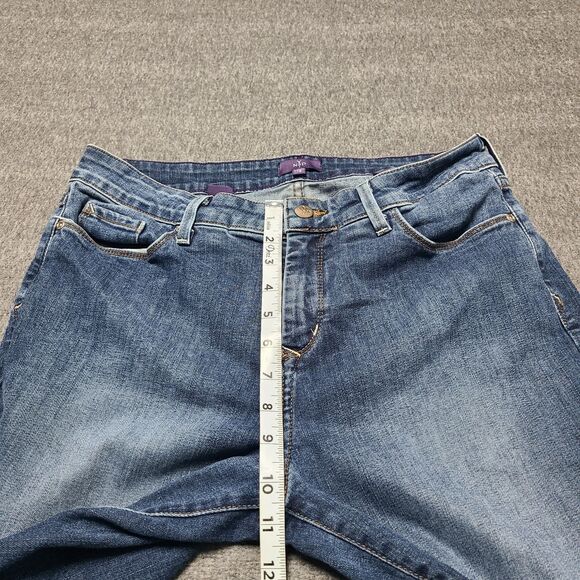 NYDJ Jeans Womens 12 Blue Skinny‎ Stretch Made USA Denim Mid Rise Classic Fit - Picture 3 of 10
